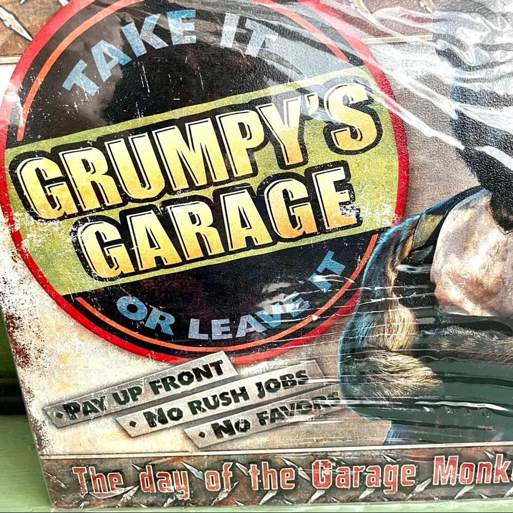 NEW Grumpy’s Garage Metal Sign
